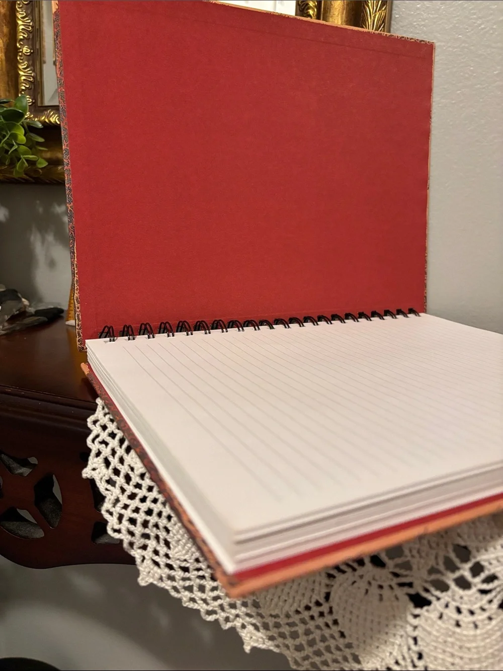 New Piccadilly Floral Spiral Lined Journal “Be Inspired”. 9 X 11.